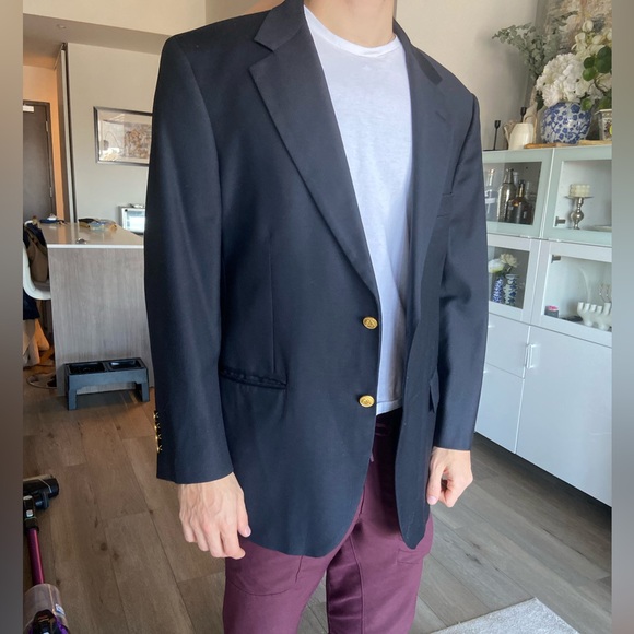 Brooks Brothers x Loro Piana Navy Blue Classic Single-Breasted Blazer - Picture 8 of 8